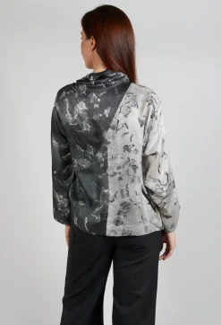 Beatrice B Shirts & Blouses^Amanda Blouse in Optical Grey