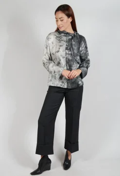 Beatrice B Shirts & Blouses^Amanda Blouse in Optical Grey