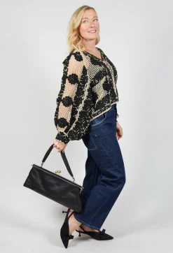 Le Daf Bags^Amano Leather Bag in Black