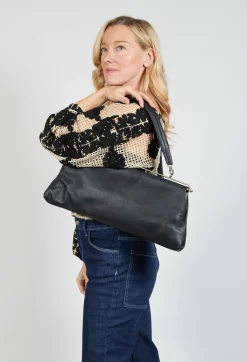 Le Daf Bags^Amano Leather Bag in Black