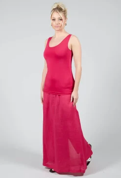 Sarah Pacini Tops^Anais T-Shirt Vest in Raspberry