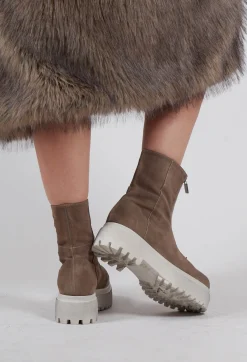 Lofina Boots^Ankle Boots with Front Zip in London Cardboard