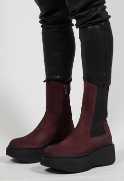 Lofina Boots^Ankle Boots with Platform Sole in London Old Purple