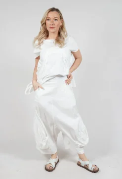 Rundholz Mainline Trousers^Ankle Cropped Pull On Trousers in Starwhite