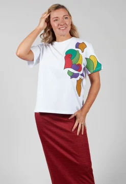 Niù T-shirts^Applique T Shirt in White