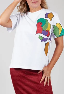 Niù T-shirts^Applique T Shirt in White