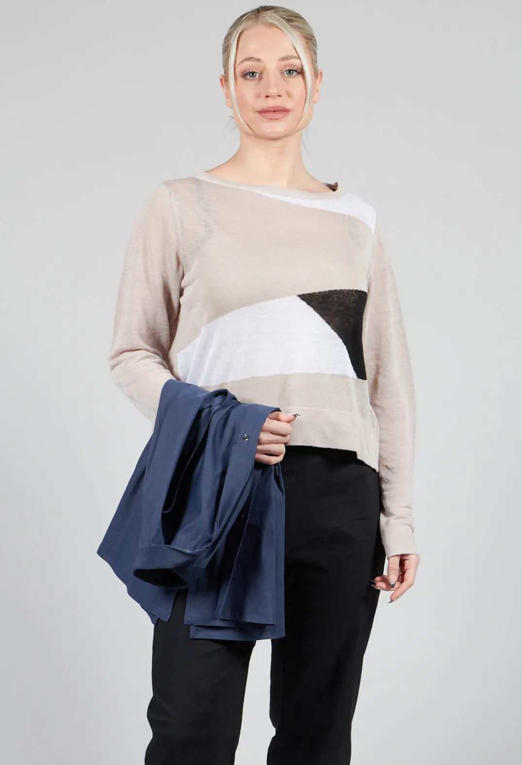 Sarah Pacini Jumpers^Art Deco Jumper in Mastic