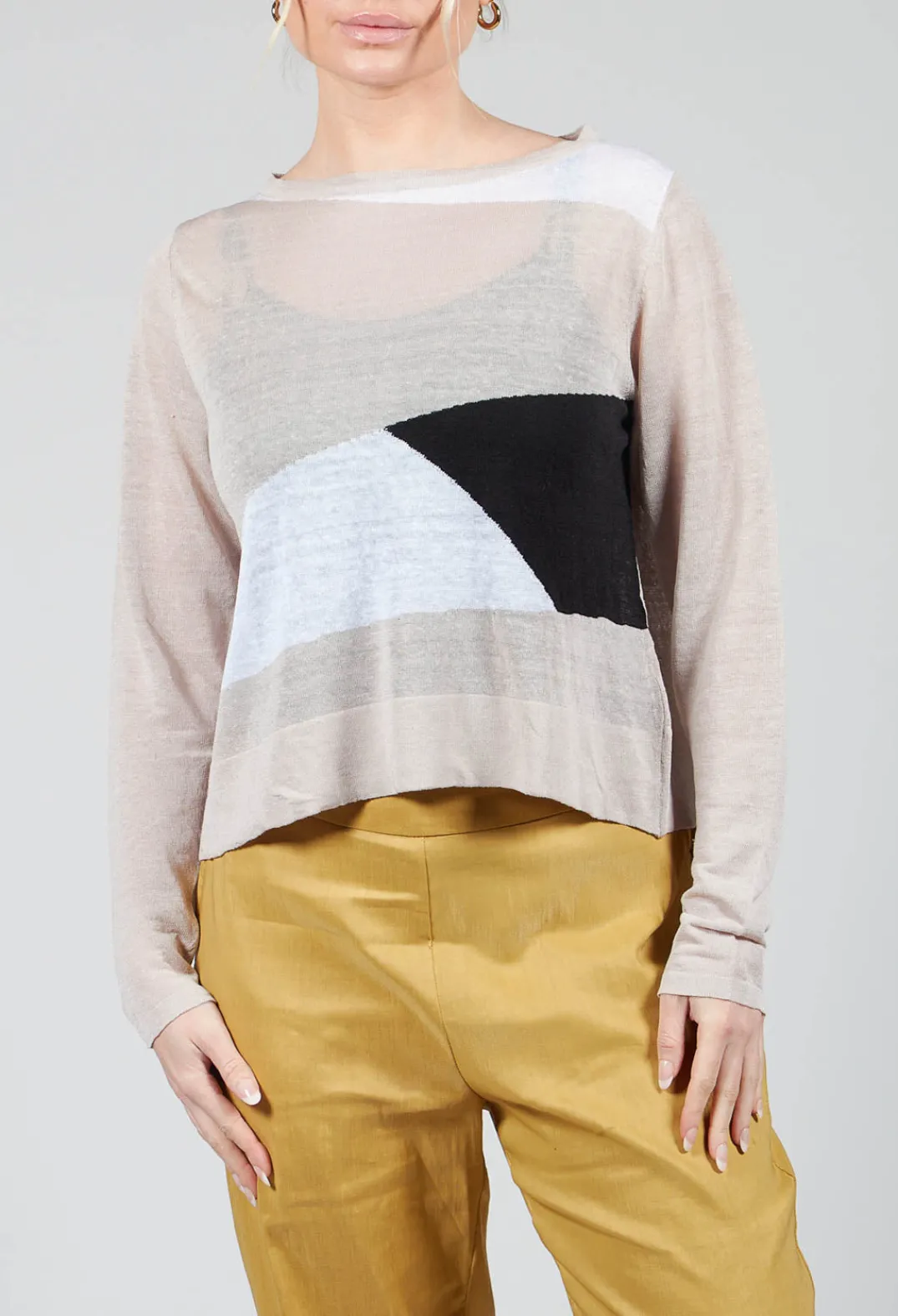 Sarah Pacini Jumpers^Art Deco Jumper in Mastic