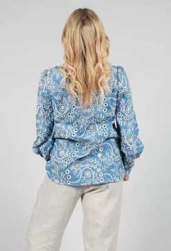 Dea Kudibal Shirts & Blouses^Asta Denim Shirt with Embroidery Detail in Blue