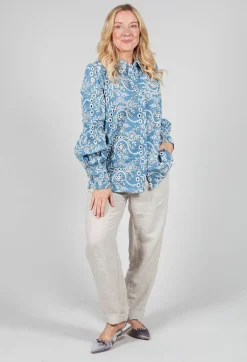 Dea Kudibal Shirts & Blouses^Asta Denim Shirt with Embroidery Detail in Blue