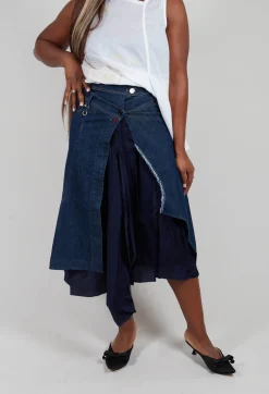High Skirts^Astoni Shment Skirt in Navy