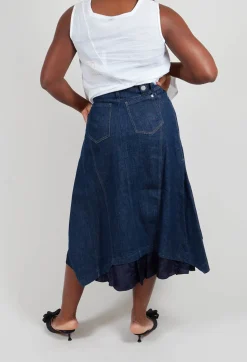 High Skirts^Astoni Shment Skirt in Navy