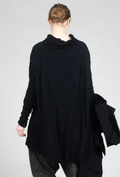 Rundholz Mainline Tops^Asymmetric Crinkle Top in Black