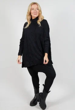 Rundholz Mainline Tops^Asymmetric Crinkle Top in Black