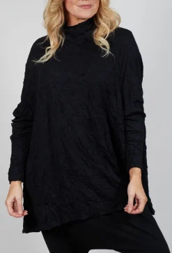 Rundholz Mainline Tops^Asymmetric Crinkle Top in Black