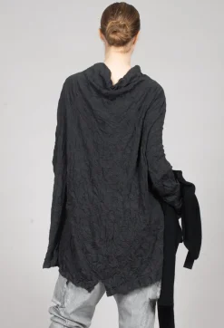 Rundholz Mainline Tops^Asymmetric Crinkle Top in Slate