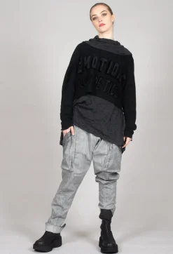 Rundholz Mainline Tops^Asymmetric Crinkle Top in Slate