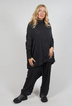 Rundholz Mainline Tops^Asymmetric Crinkle Top in Slate