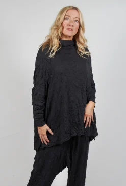 Rundholz Mainline Tops^Asymmetric Crinkle Top in Slate