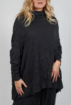 Rundholz Mainline Tops^Asymmetric Crinkle Top in Slate