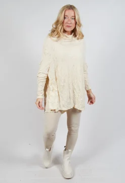 Rundholz Mainline Tops^Asymmetric Crinkle Top in Bone