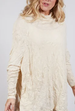 Rundholz Mainline Tops^Asymmetric Crinkle Top in Bone