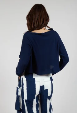 Rundholz Black Label Jumpers^Asymmetric Cropped Pullover in Navy