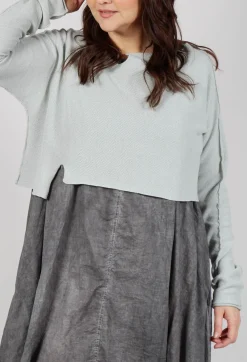 Rundholz Black Label Jumpers^Asymmetric Cropped Pullover in Grey