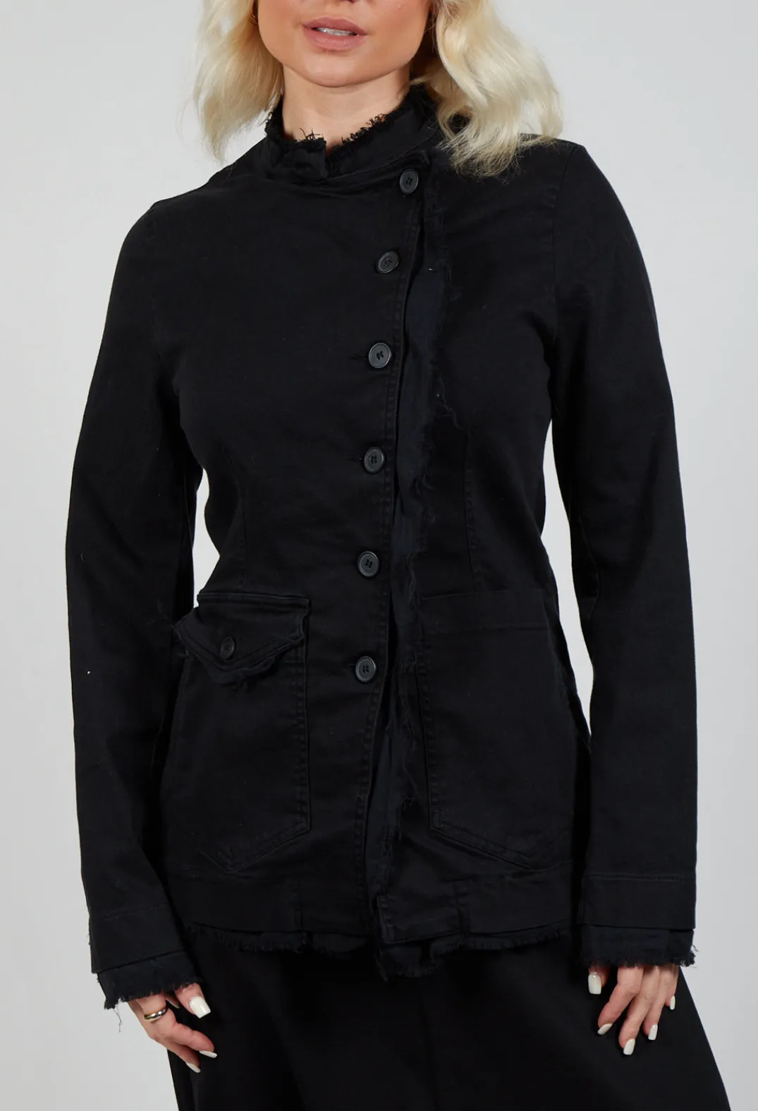 Pal Offner Jackets^Asymmetric Jacket in Black