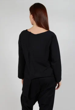 Bread and Butter Tops^Asymmetric Jersey Top in Black