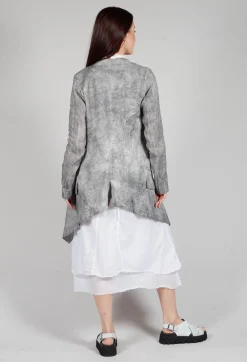 Pal Offner Coats^Asymmetric Penguin Coat in Dark Marble