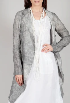 Pal Offner Coats^Asymmetric Penguin Coat in Dark Marble