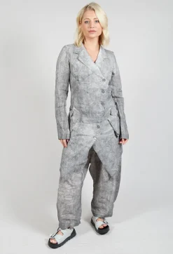 Pal Offner Coats^Asymmetric Penguin Coat in Dark Marble