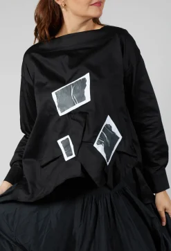 Bize Tops^Asymmetric Shirt in Black