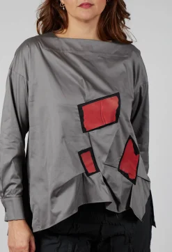 Bize Tops^Asymmetric Shirt in Taupe