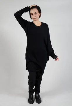 Rundholz Mainline Tops^Asymmetric Top in Black Mel