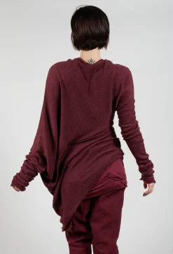 Rundholz Mainline Tops^Asymmetric Top in Merlot Mel