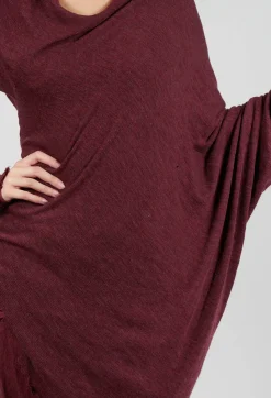 Rundholz Mainline Tops^Asymmetric Top in Merlot Mel