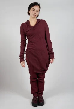 Rundholz Mainline Tops^Asymmetric Top in Merlot Mel