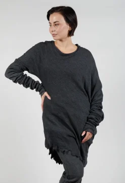 Rundholz Mainline Tops^Asymmetric Top in Slate Mel