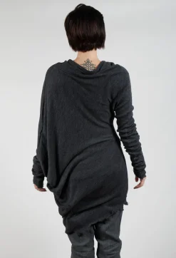 Rundholz Mainline Tops^Asymmetric Top in Slate Mel