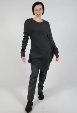 Rundholz Mainline Tops^Asymmetric Top in Slate Mel