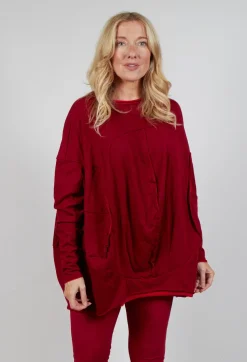Rundholz Mainline Tops^Asymmetric Top in Sunset Cardinal