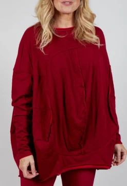 Rundholz Mainline Tops^Asymmetric Top in Sunset Cardinal