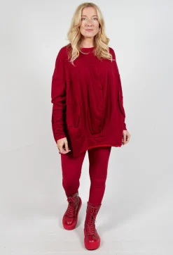 Rundholz Mainline Tops^Asymmetric Top in Sunset Cardinal