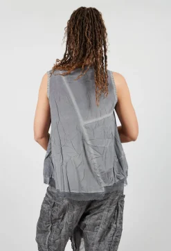 Rundholz Dip Tops^Asymmetrical A-Line Blouse in Pencil Cloud