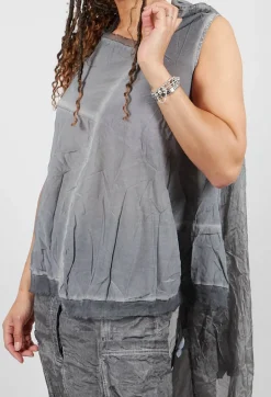Rundholz Dip Tops^Asymmetrical A-Line Blouse in Pencil Cloud