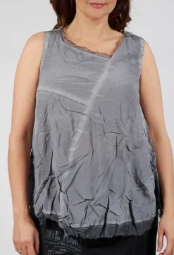 Rundholz Dip Tops^Asymmetrical A-Line Blouse in Pencil Cloud
