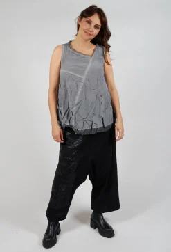 Rundholz Dip Tops^Asymmetrical A-Line Blouse in Pencil Cloud