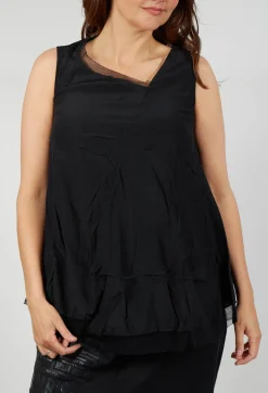 Rundholz Dip Tops^Asymmetrical A-Line Blouse in Black